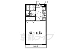 コゥジィー・コート 1Kの間取図画像