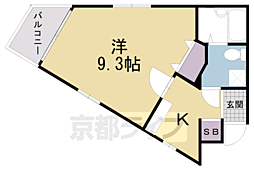 紫明フラッツ 1Kの間取図画像