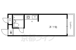 スクエア20 ワンルームの間取図画像