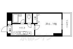 ヴェール一乗寺 1Kの間取図画像