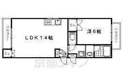 カインドリーミヤコ 1LDKの間取図画像