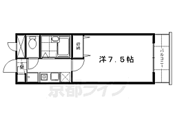 サンロイヤル藤ノ森 1Kの間取図画像