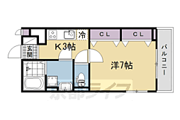 トラント・ドゥ 1Kの間取図画像