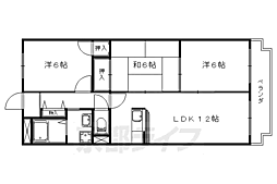 ソレーユ小栗栖 3LDKの間取図画像