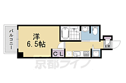 プレサンス京都鴨川彩華 1Kの間取図画像