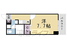 アンプルールフェールエアリーズ2 1Kの間取図画像