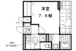 フェリーチェ 1Kの間取図画像