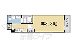 PourToujurs双ヶ岡 1Kの間取図画像
