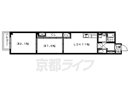 シャトル京都駅 2LDKの間取図画像