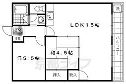 メゾン北山パークサイド 2LDKの間取図画像