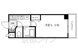 プレサンス京都烏丸御池 1Kの間取図画像
