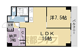 エスポワール京都 1SLDKの間取図画像