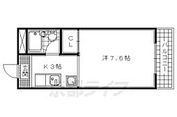 福山ロイヤルハイツ 1Kの間取図画像