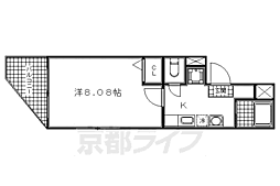 メッサジオ 1Kの間取図画像
