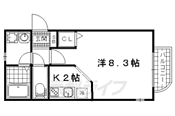 サンクラージュ山科駅前 1Kの間取図画像