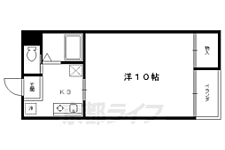 イーストベル 1Kの間取図画像