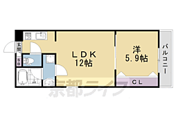 仮称 東池田町マンション 1LDKの間取図画像