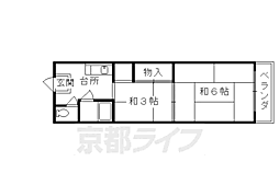 コーポシロー 2Kの間取図画像