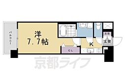 京都市伏見区竹田向代町川町マンション 1Kの間取図画像