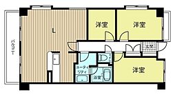 プリンスハイツ木場町 3LDKの間取図画像