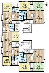パールハイツ12.4 1LDKの間取図画像
