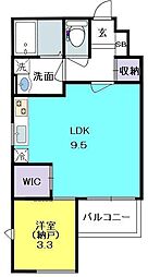 EXCELLENT夙川 1LDKの間取図画像