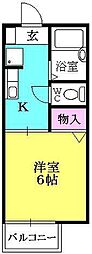 ジュリアン 1Kの間取図画像