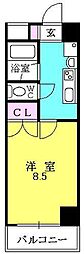 ラ・スリーズクレハ 1Kの間取図画像