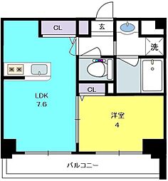 CODE西宮甲子園口 1LDKの間取図画像