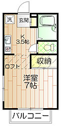 マイルーム 1Kの間取図画像