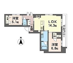ベル・フィレール 2LDKの間取図画像