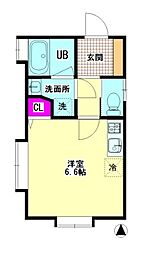 プランドールM 1Kの間取図画像