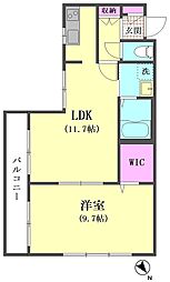 ベルウッド 1LDKの間取図画像