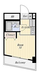 今溝ビル ワンルームの間取図画像
