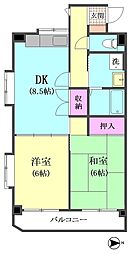 マリンエステイト大森 2DKの間取図画像