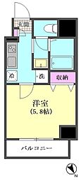 グラン南大井 1Kの間取図画像
