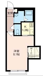 FragrantOlive 1Kの間取図画像
