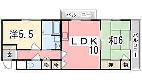 Leeハイツ 203 ｜ 兵庫県姫路市飾磨区構２丁目（賃貸マンション2LDK・3階・48.00㎡） その2