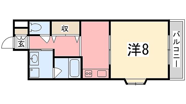 リバーサイド白鷺 302｜兵庫県姫路市三左衛門堀東の町(賃貸マンション1K・3階・34.43㎡)の写真 その2