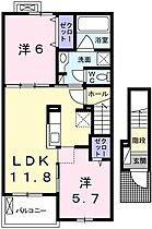 インプレス・ヴィラ 202 ｜ 兵庫県姫路市北平野１丁目（賃貸アパート2LDK・2階・56.68㎡） その2