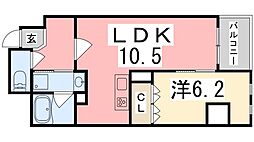 リアライズ呉服町 1LDKの間取図画像