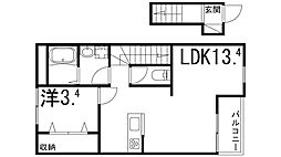 アパート 1LDKの間取図画像