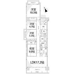キャッスルコート飯田 3LDKの間取図画像