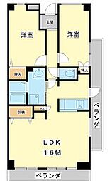 ギャラクシー・ホーヨー 2LDKの間取図画像