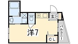 インタービレッジ青山一番館 ワンルームの間取図画像