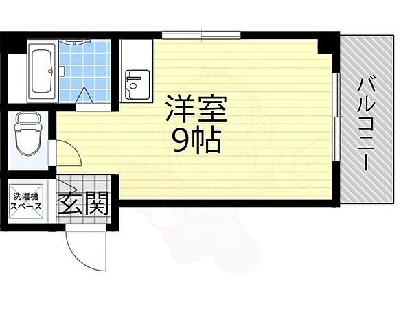 大阪府高槻市富田丘町(賃貸マンション1R・2階・20.64㎡)の写真 その2