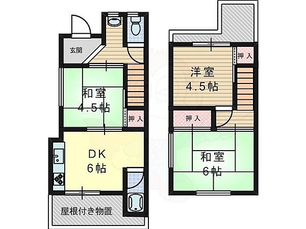 大阪府高槻市東五百住町２丁目(賃貸一戸建3DK・1階・49.88㎡)の写真 その2