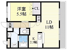 大阪府茨木市耳原３丁目（賃貸マンション1LDK・2階・45.36㎡） その2