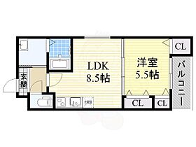 大阪府高槻市城南町１丁目1番25号（賃貸アパート1LDK・3階・35.20㎡） その2