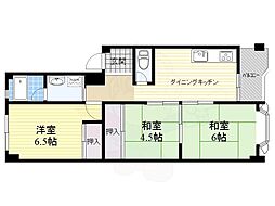 コーポスカイラーク 3DKの間取図画像